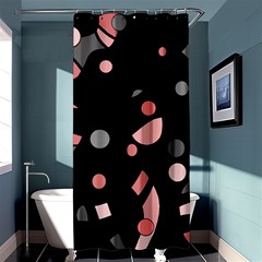 Pink And Gray Abstraction Shower Curtain 36  X 72  (stall)  by Valentinaart