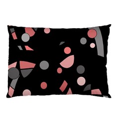 Pink And Gray Abstraction Pillow Case (two Sides)