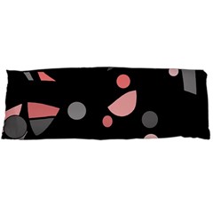 Pink And Gray Abstraction Body Pillow Case (dakimakura) by Valentinaart