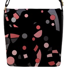 Pink And Gray Abstraction Flap Messenger Bag (s)