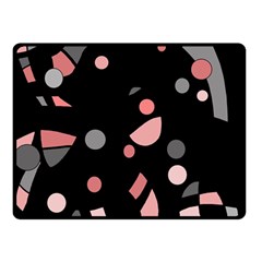 Pink And Gray Abstraction Double Sided Fleece Blanket (small)  by Valentinaart