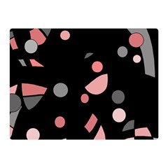 Pink And Gray Abstraction Double Sided Flano Blanket (mini) 