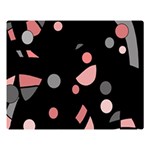 Pink and gray abstraction Double Sided Flano Blanket (Large)  80 x60  Blanket Front