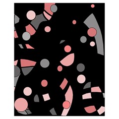 Pink And Gray Abstraction Drawstring Bag (small)