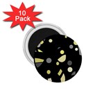 Yellow and gray abstract art 1.75  Magnets (10 pack)  Front