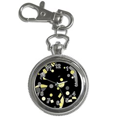 Yellow And Gray Abstract Art Key Chain Watches