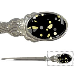 Yellow And Gray Abstract Art Letter Openers by Valentinaart