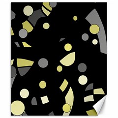 Yellow And Gray Abstract Art Canvas 20  X 24  