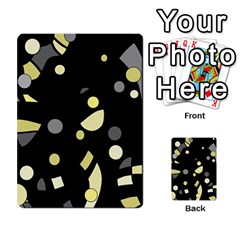 Yellow And Gray Abstract Art Multi-purpose Cards (rectangle)  by Valentinaart