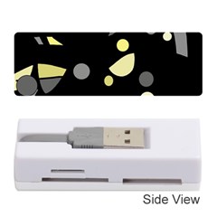 Yellow And Gray Abstract Art Memory Card Reader (stick)  by Valentinaart