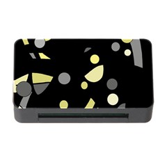 Yellow And Gray Abstract Art Memory Card Reader With Cf