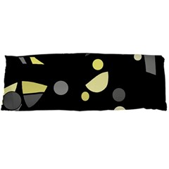 Yellow And Gray Abstract Art Body Pillow Case Dakimakura (two Sides)