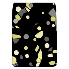 Yellow And Gray Abstract Art Flap Covers (l) 