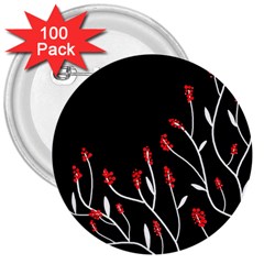 Elegant Tree 2 3  Buttons (100 Pack)  by Valentinaart