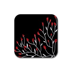 Elegant Tree 2 Rubber Coaster (square) 