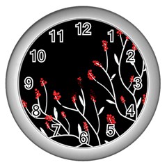 Elegant Tree 2 Wall Clocks (silver) 