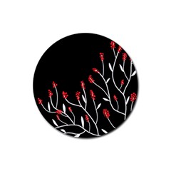 Elegant Tree 2 Rubber Round Coaster (4 Pack) 