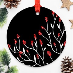 Elegant Tree 2 Round Ornament (two Sides) 