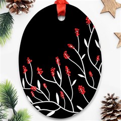 Elegant Tree 2 Oval Ornament (two Sides)