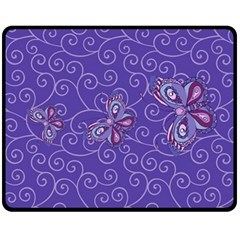 Butterfly Double Sided Fleece Blanket (medium) 