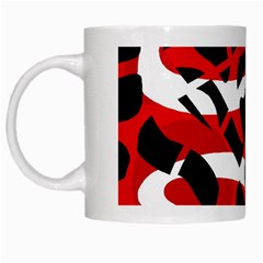 Red Chaos White Mugs by Valentinaart