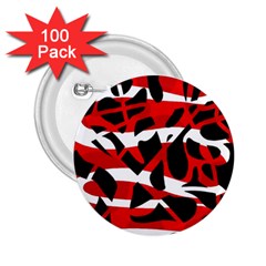 Red Chaos 2 25  Buttons (100 Pack) 