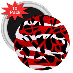 Red Chaos 3  Magnets (10 Pack) 