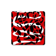 Red Chaos Square Magnet