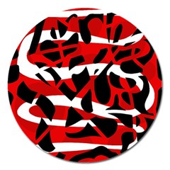 Red Chaos Magnet 5  (round)