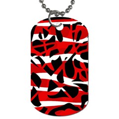 Red Chaos Dog Tag (one Side)