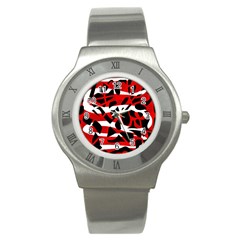 Red Chaos Stainless Steel Watch