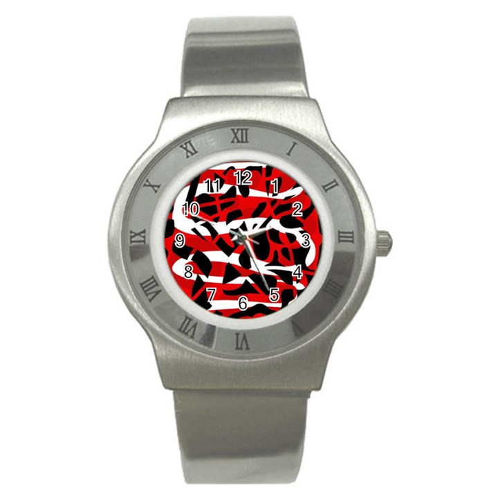 Red chaos Stainless Steel Watch