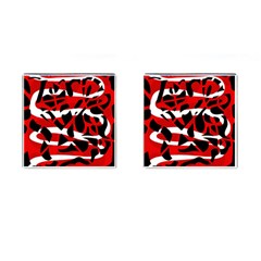 Red Chaos Cufflinks (square)