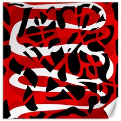 Red Chaos Canvas 16  X 16  