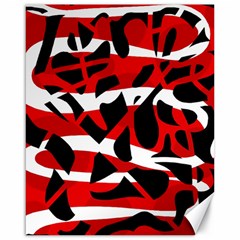 Red Chaos Canvas 16  X 20  