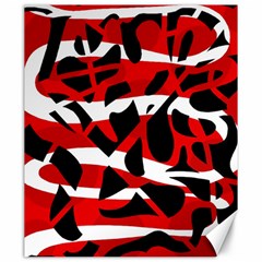 Red Chaos Canvas 20  X 24  