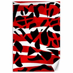 Red Chaos Canvas 24  X 36 