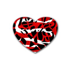 Red Chaos Rubber Coaster (heart) 