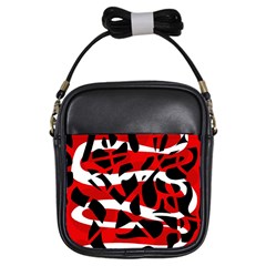 Red Chaos Girls Sling Bags