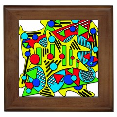 Colorful Chaos Framed Tiles