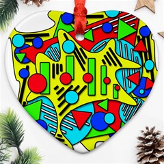 Colorful Chaos Ornament (heart) 