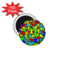 Colorful Chaos 1 75  Magnets (100 Pack) 