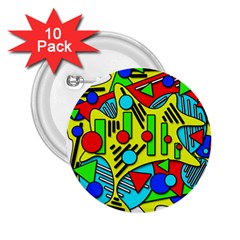 Colorful Chaos 2 25  Buttons (10 Pack) 