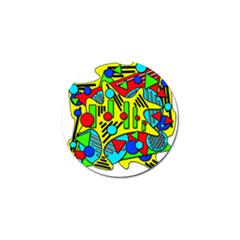 Colorful Chaos Golf Ball Marker