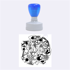 Colorful Chaos Rubber Round Stamps (medium) by Valentinaart