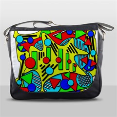 Colorful Chaos Messenger Bags