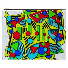 Colorful Chaos Cosmetic Bag (xxxl)  by Valentinaart