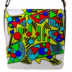 Colorful Chaos Flap Messenger Bag (s)