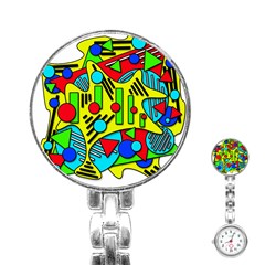 Colorful Chaos Stainless Steel Nurses Watch