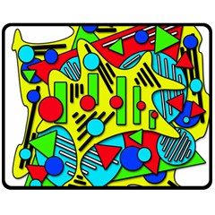 Colorful Chaos Double Sided Fleece Blanket (medium) 